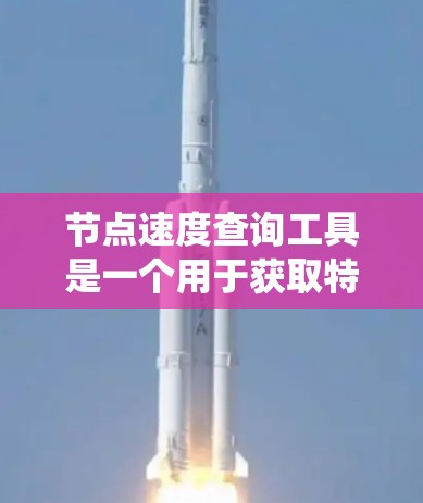 节点速度查询工具是一个用于获取特定节点在某些系统或网络中的速度数据的工具。以下是对该工具的详细分析
