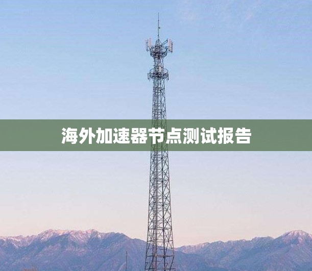 海外加速器节点测试报告 海外加速器节点测试报告